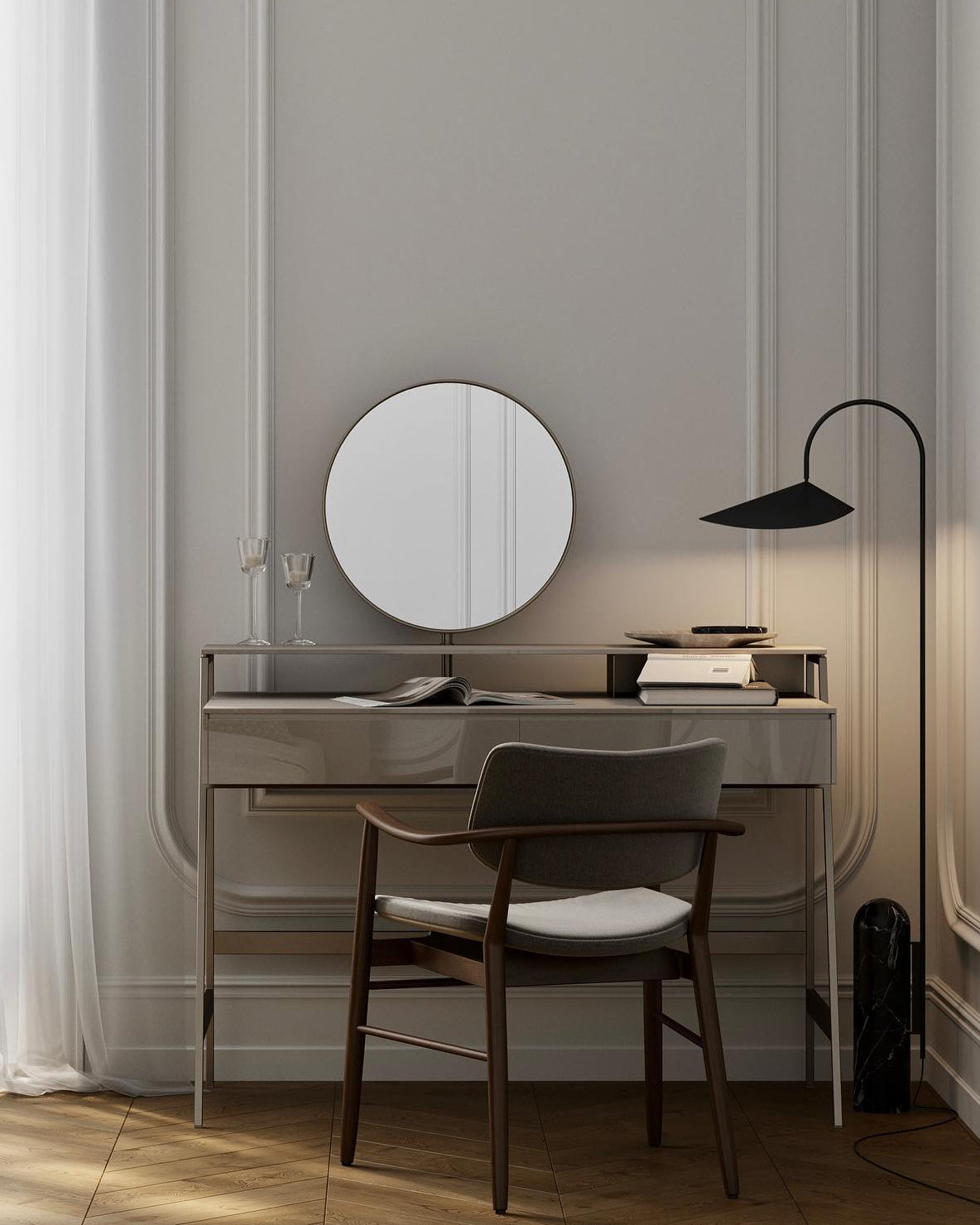 Lampa podłogowa minimalistyczna Balavek