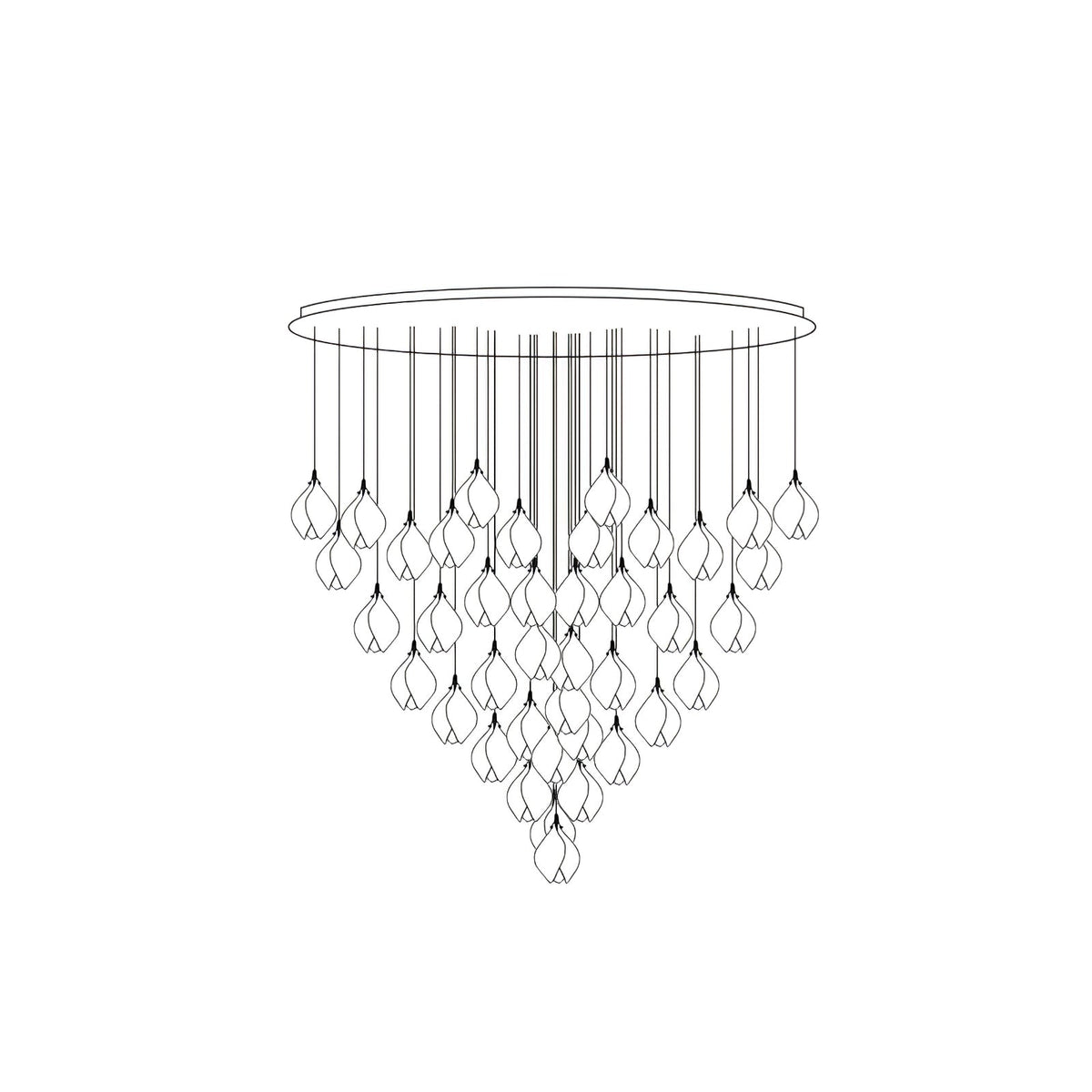 Lampa wisząca kwiatowa Jarel