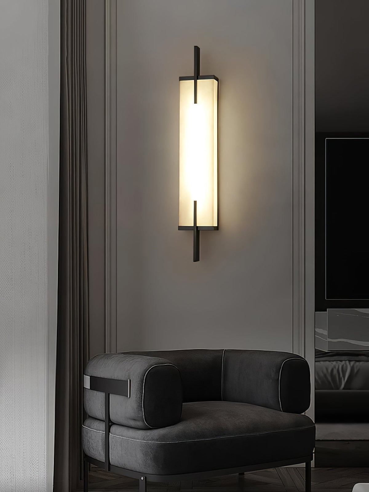 Calliope Alabaster Wall Sconce – detail 31