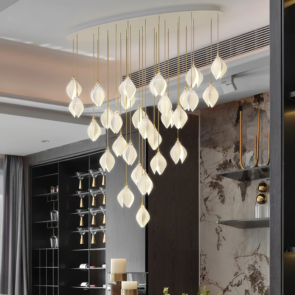 Lampa wisząca kwiatowa Jarel