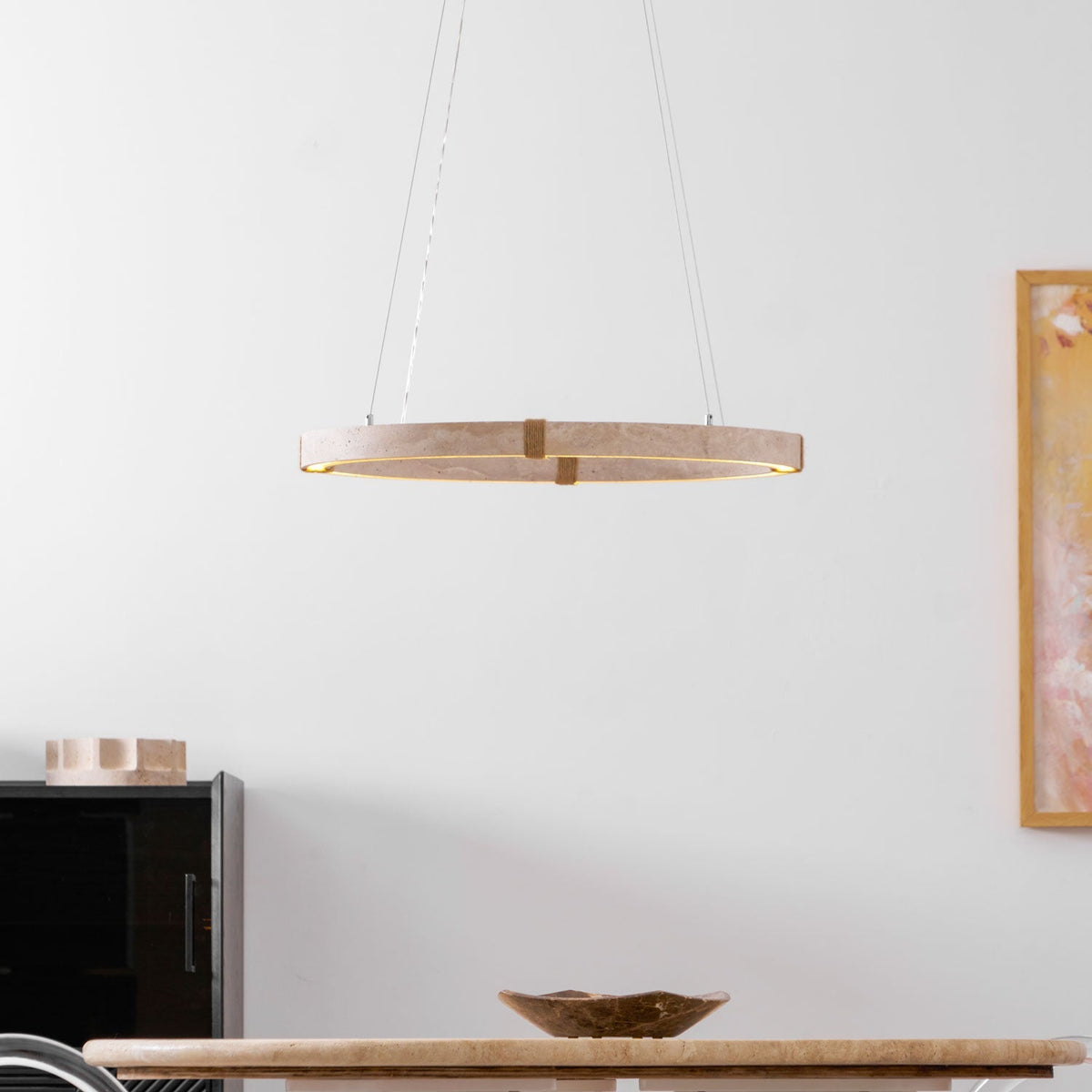 Circle Travertine Pendant Lamp – detail 27