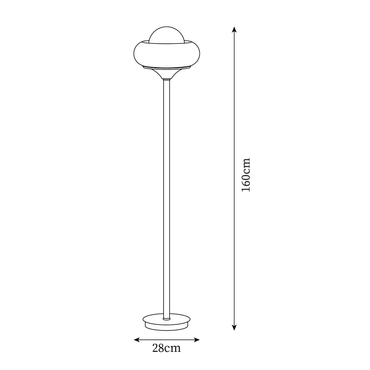 Lampa podłogowa kulista Venerin