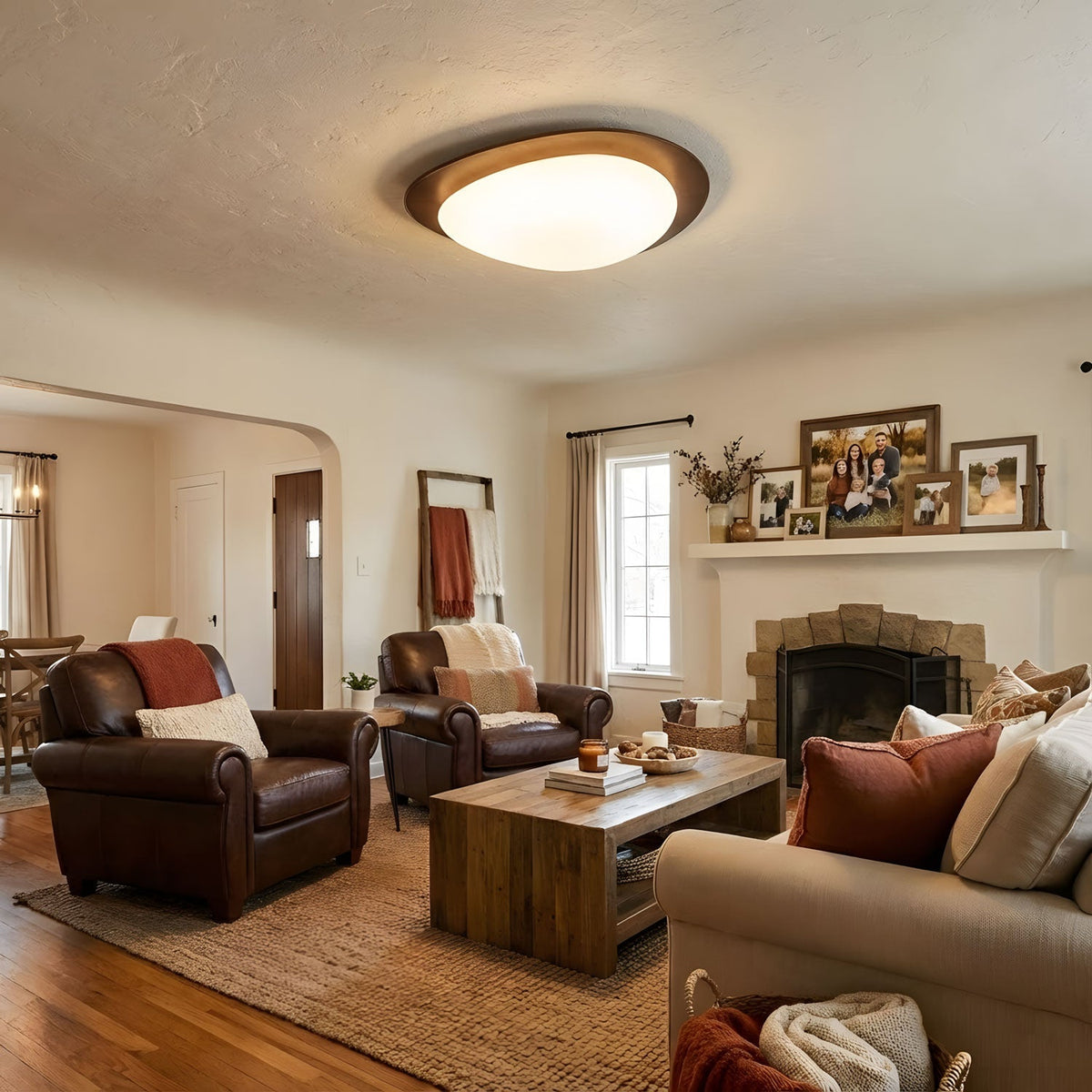Pebble Wooden Ceiling Light – detail 3