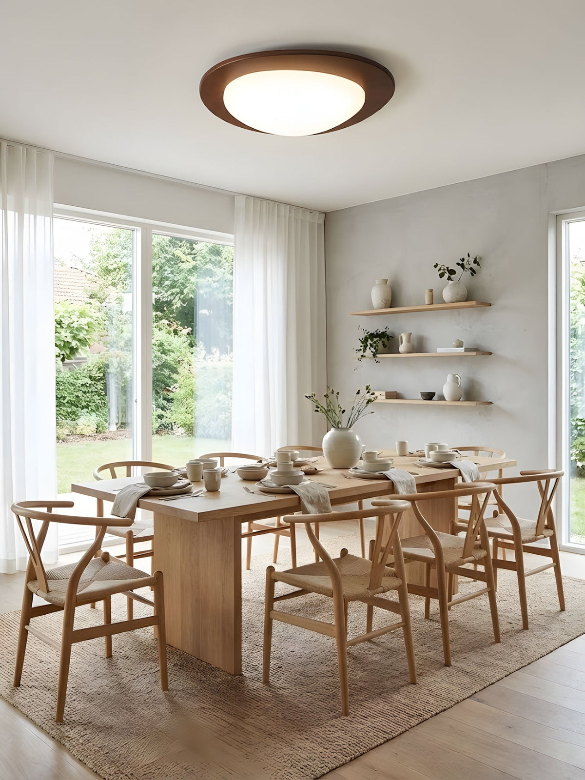 Pebble Wooden Ceiling Light – detail 5