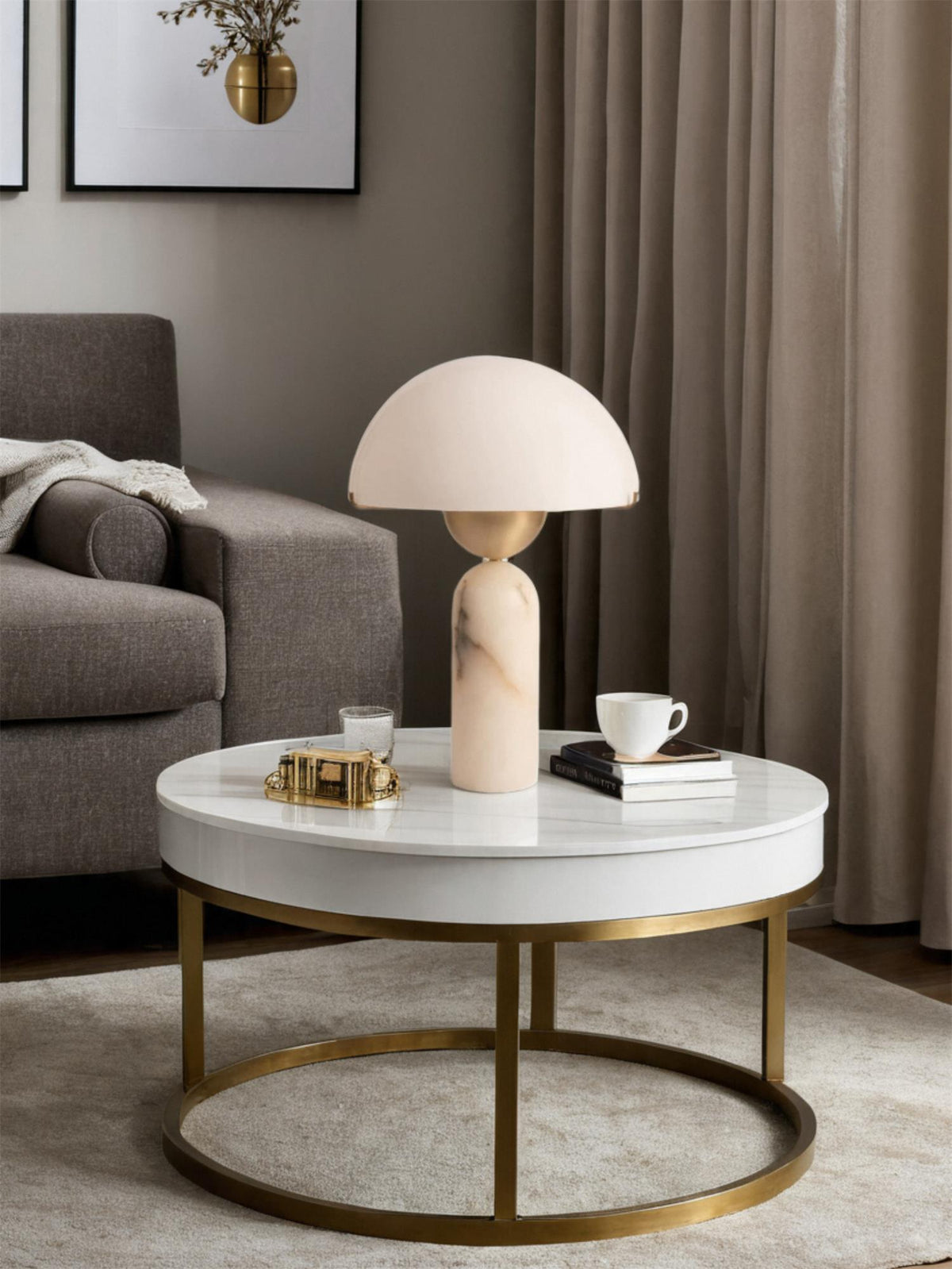 Lampa stołowa kulista Wenev