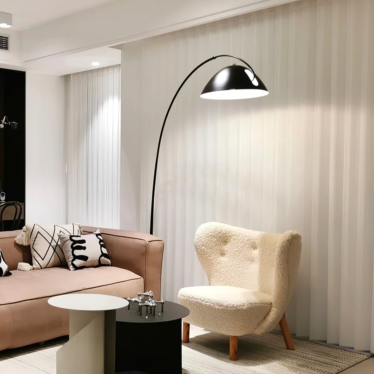 Lampa podłogowa łukowa Stanak