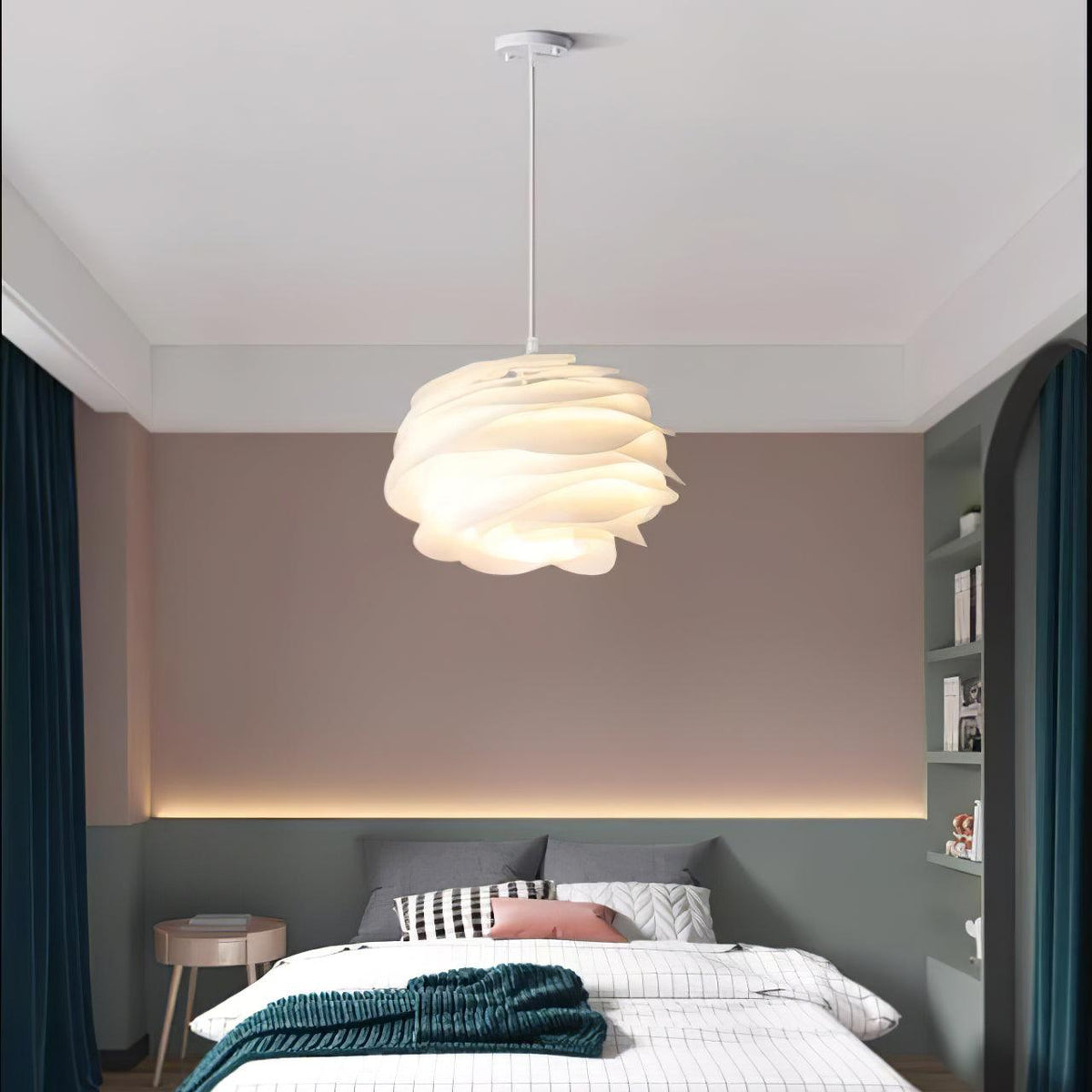 Lampa wisząca kwiatowa Kornrik