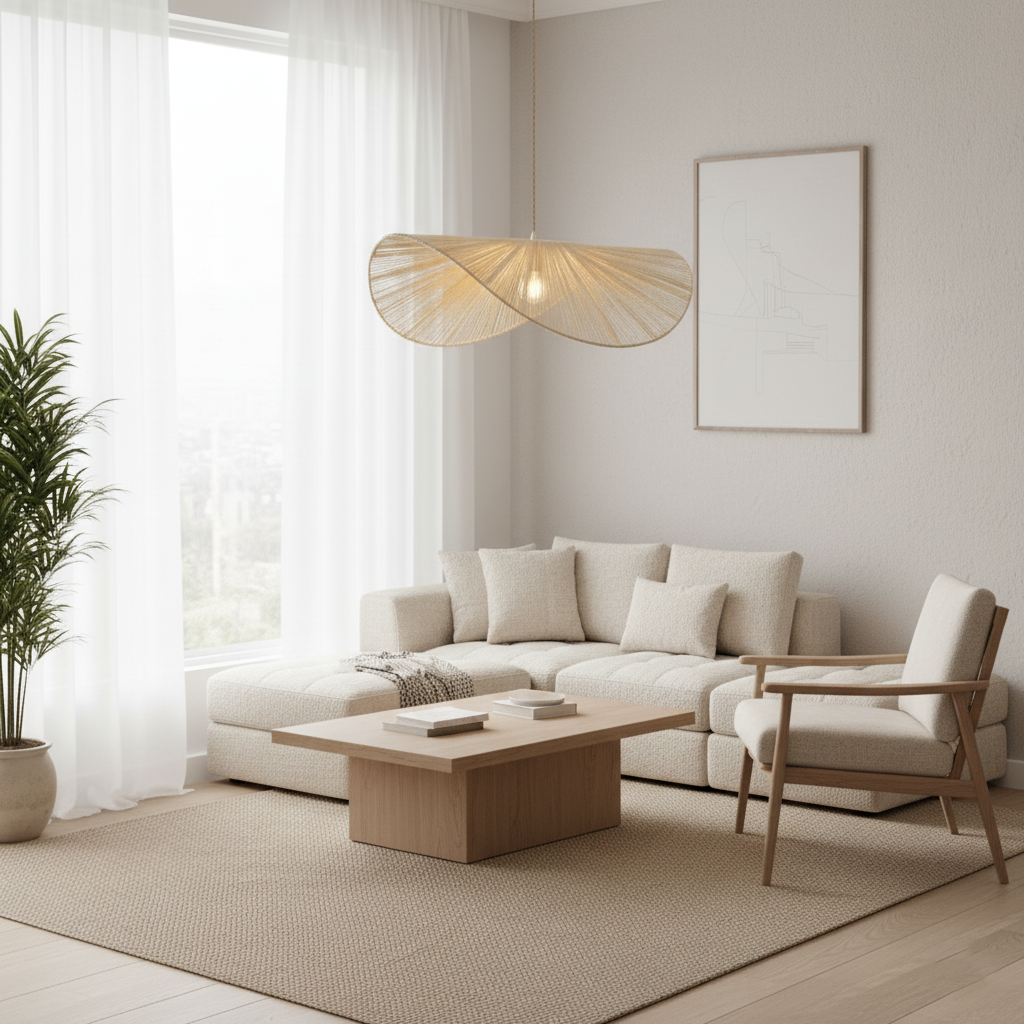 Straw Hat Pendant Light – detail 13
