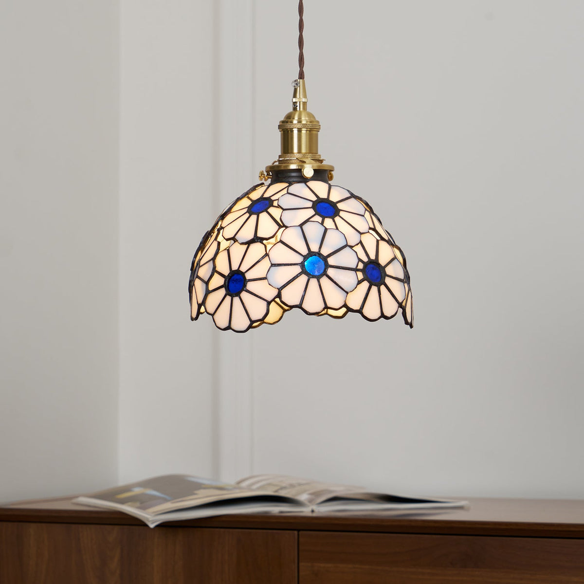 Lampa wisząca kwiatowa Darorow