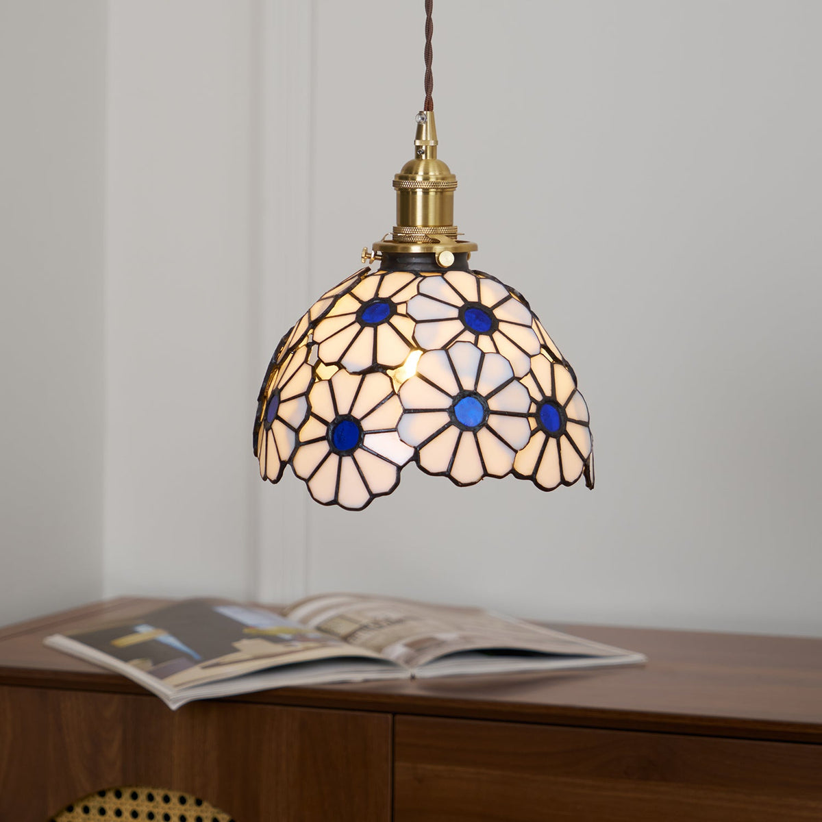 Lampa wisząca kwiatowa Darorow