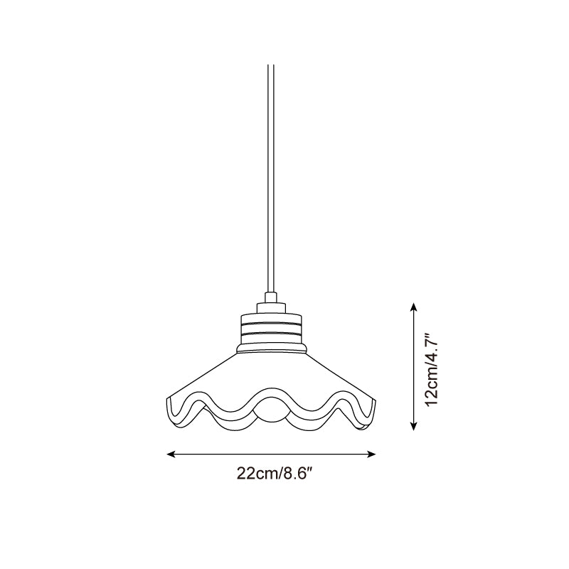 Lampa wisząca falowana Levenel