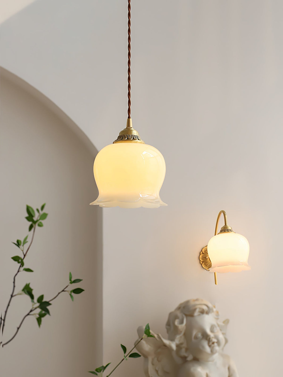 Lampa wisząca kwiatowa Anow