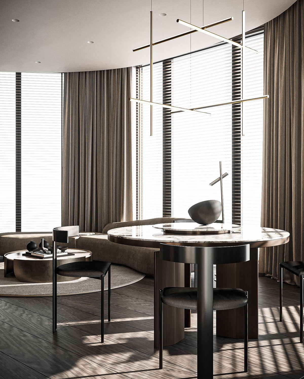 Gridline Linear Chandelier – detail 5