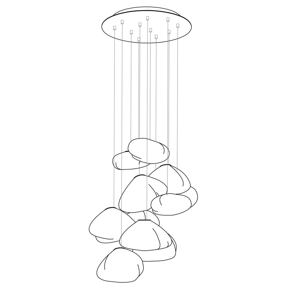 Lampa wisząca rzeźbiarska Lena