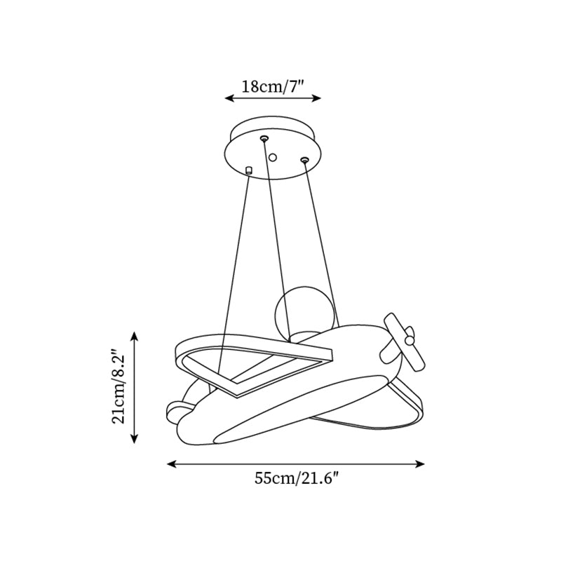 Lampa wisząca samolot Levkalen