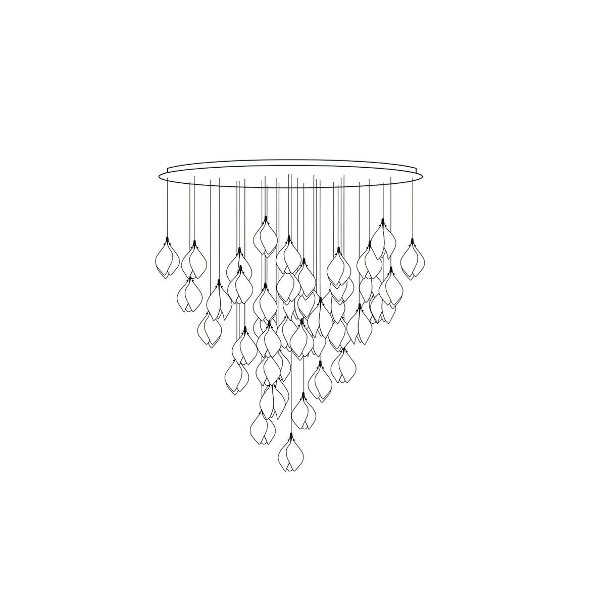 Lampa wisząca kwiatowa Jarel