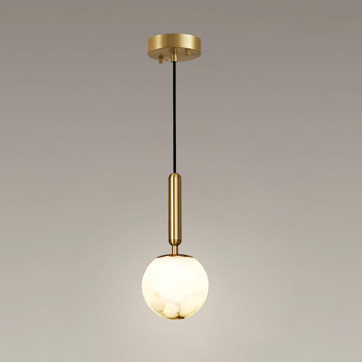 Lampa wisząca Mecora z alabastru