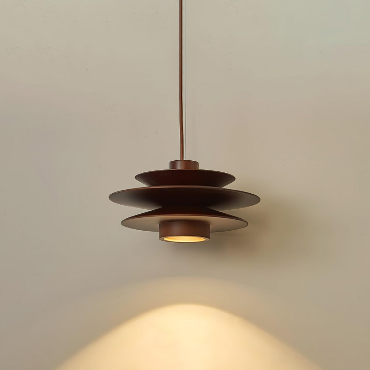 Cascade Wooden Disc Pendant Lamp – detail 15