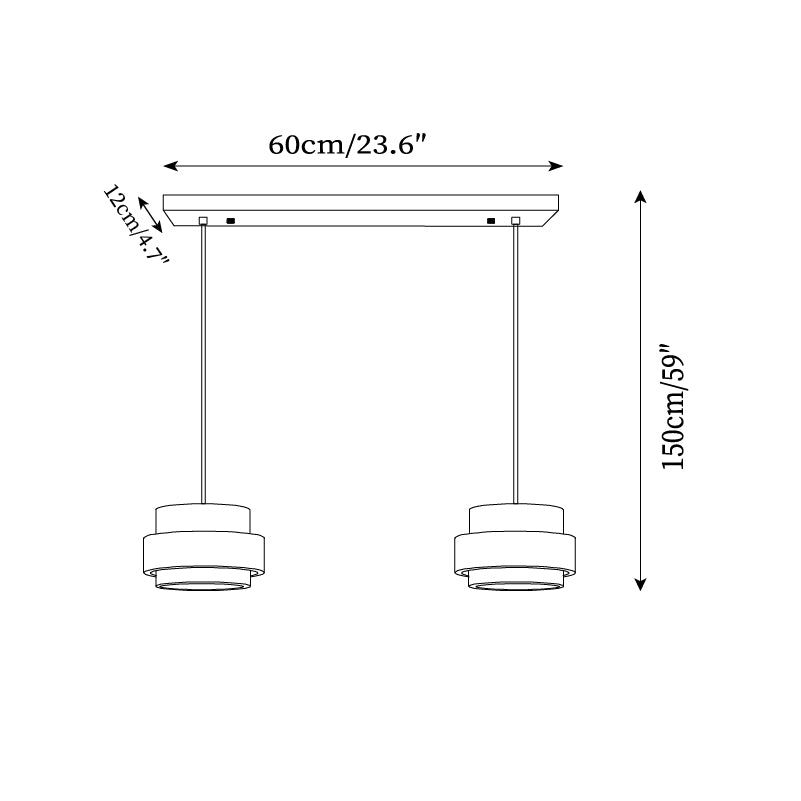 Lampa wisząca tubowa Dommila