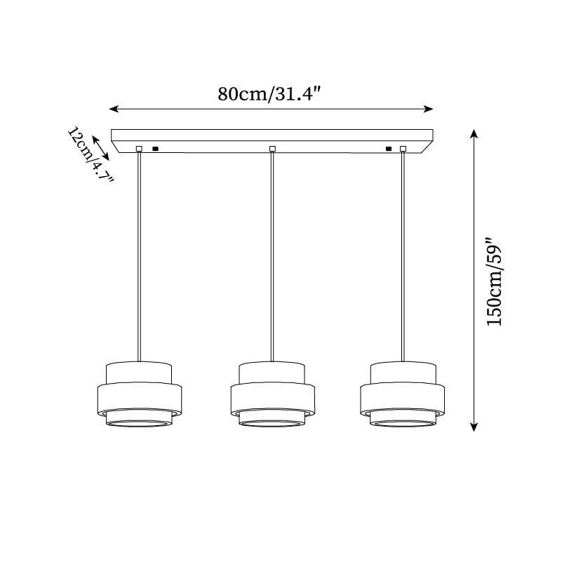 Lampa wisząca tubowa Dommila