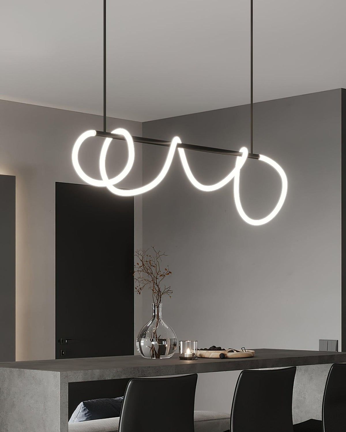 Flexible Linear Curve Chandelier – detail 15