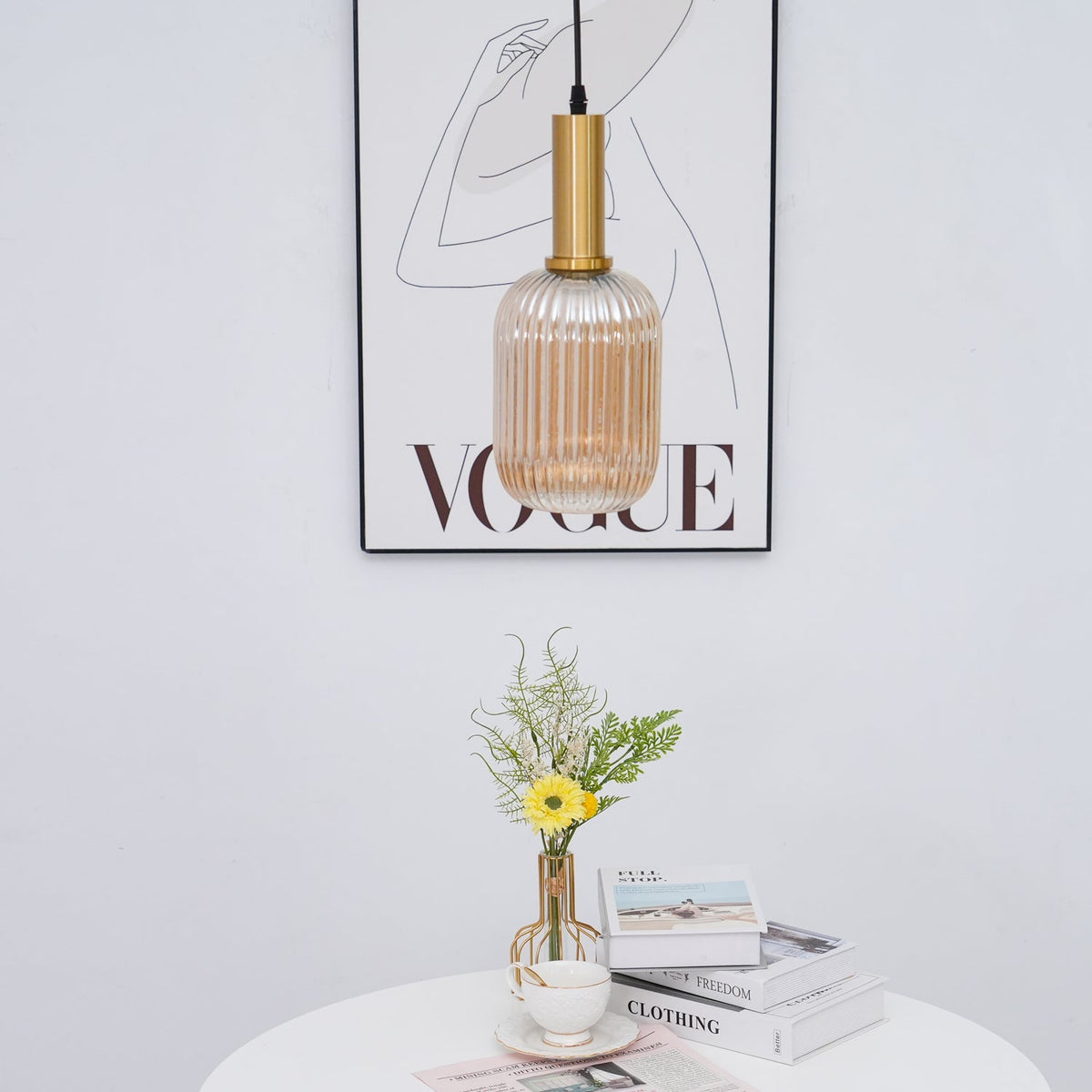 Lampa wisząca ryflowana Elma