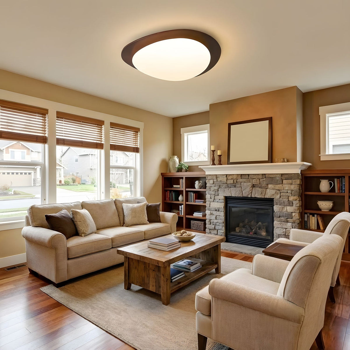 Pebble Wooden Ceiling Light – detail 2