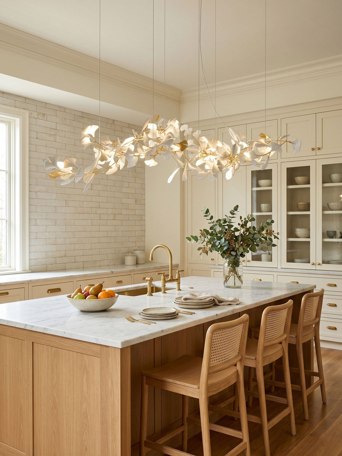 Porcelain Gingko Chandelier – detail 5