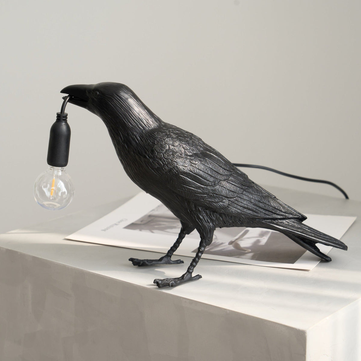 Raven Resin Table Lamp – detail 11