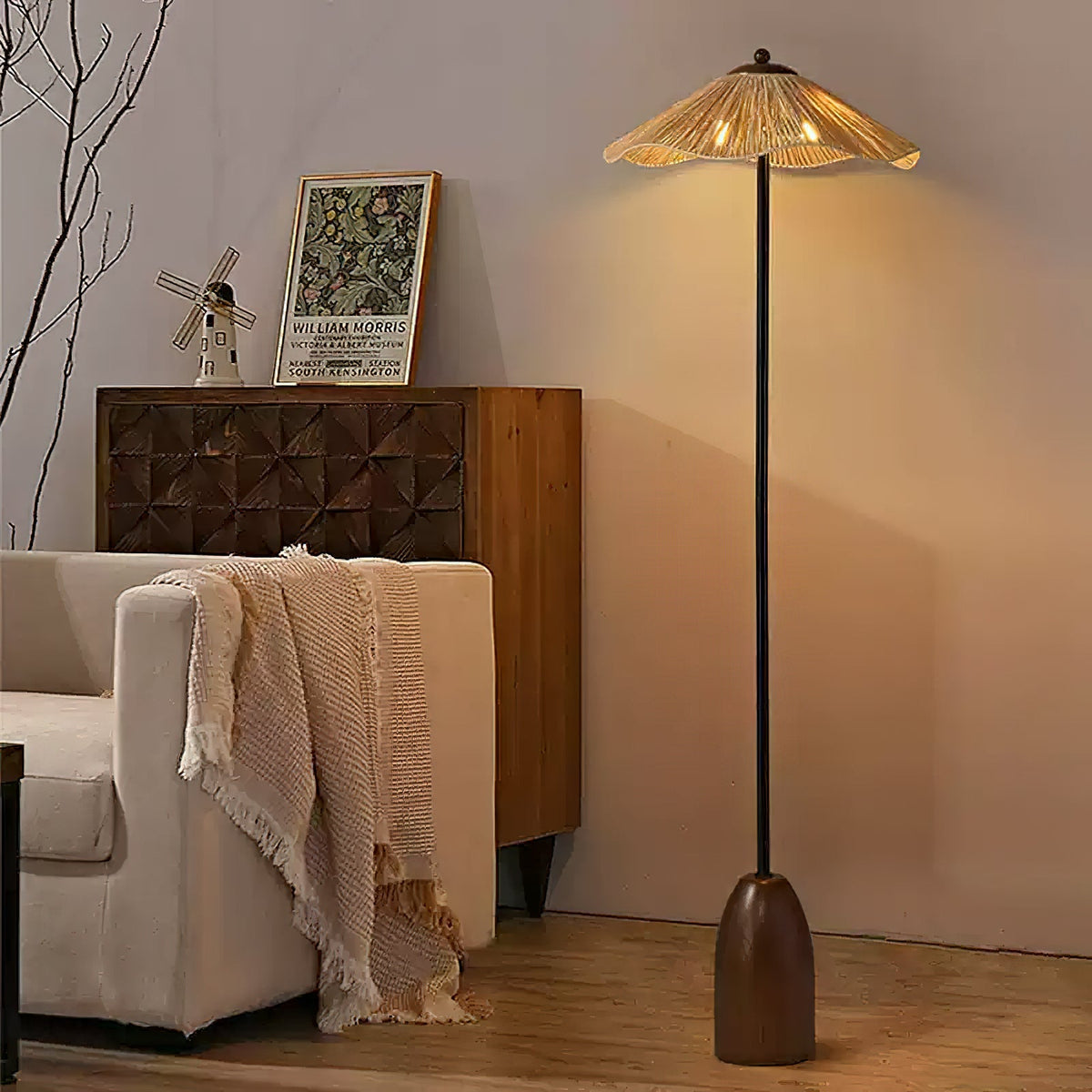 Lampa podłogowa retro Galrek