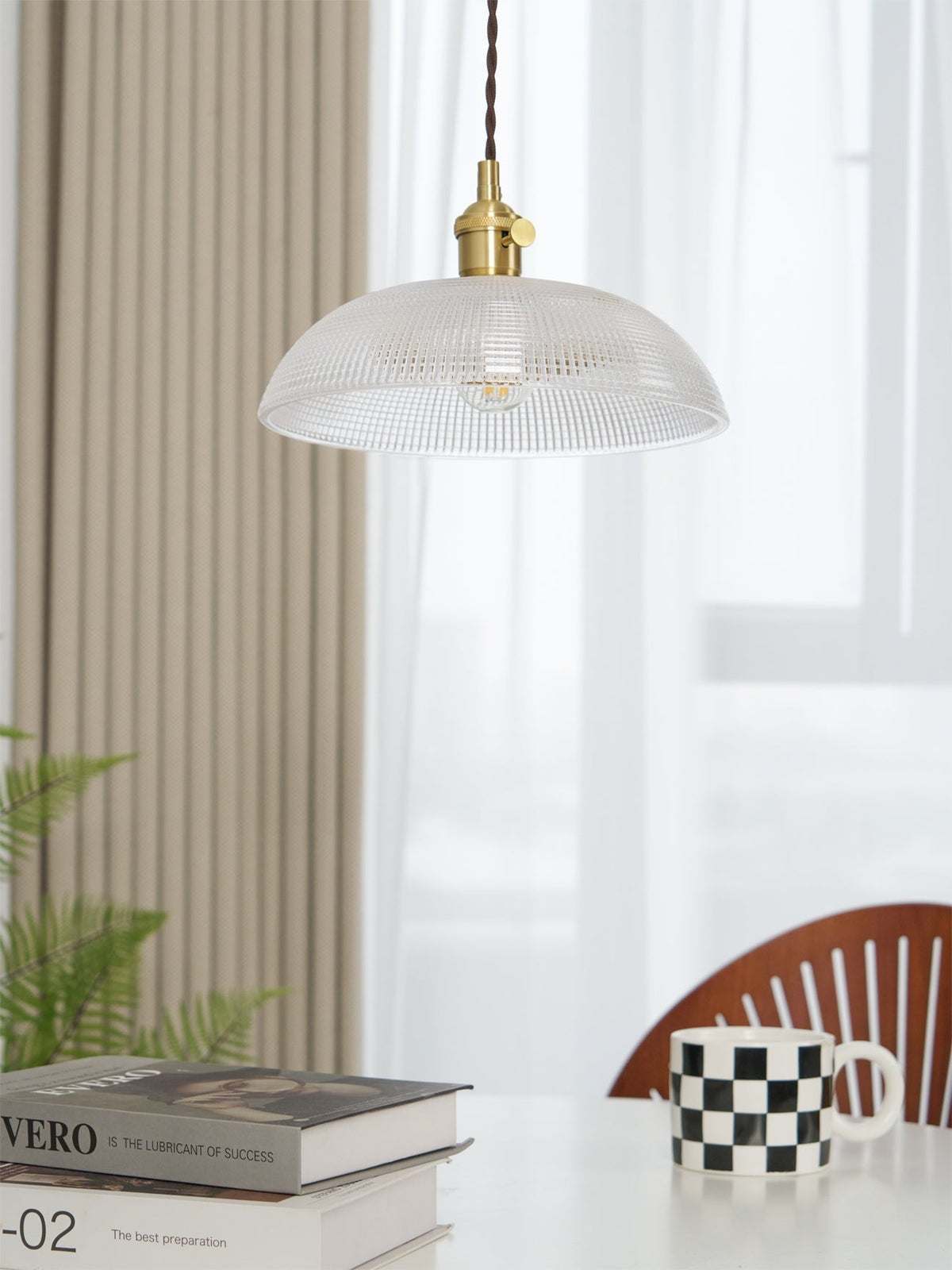 Ribbed Spiral Pendant Light – detail 27