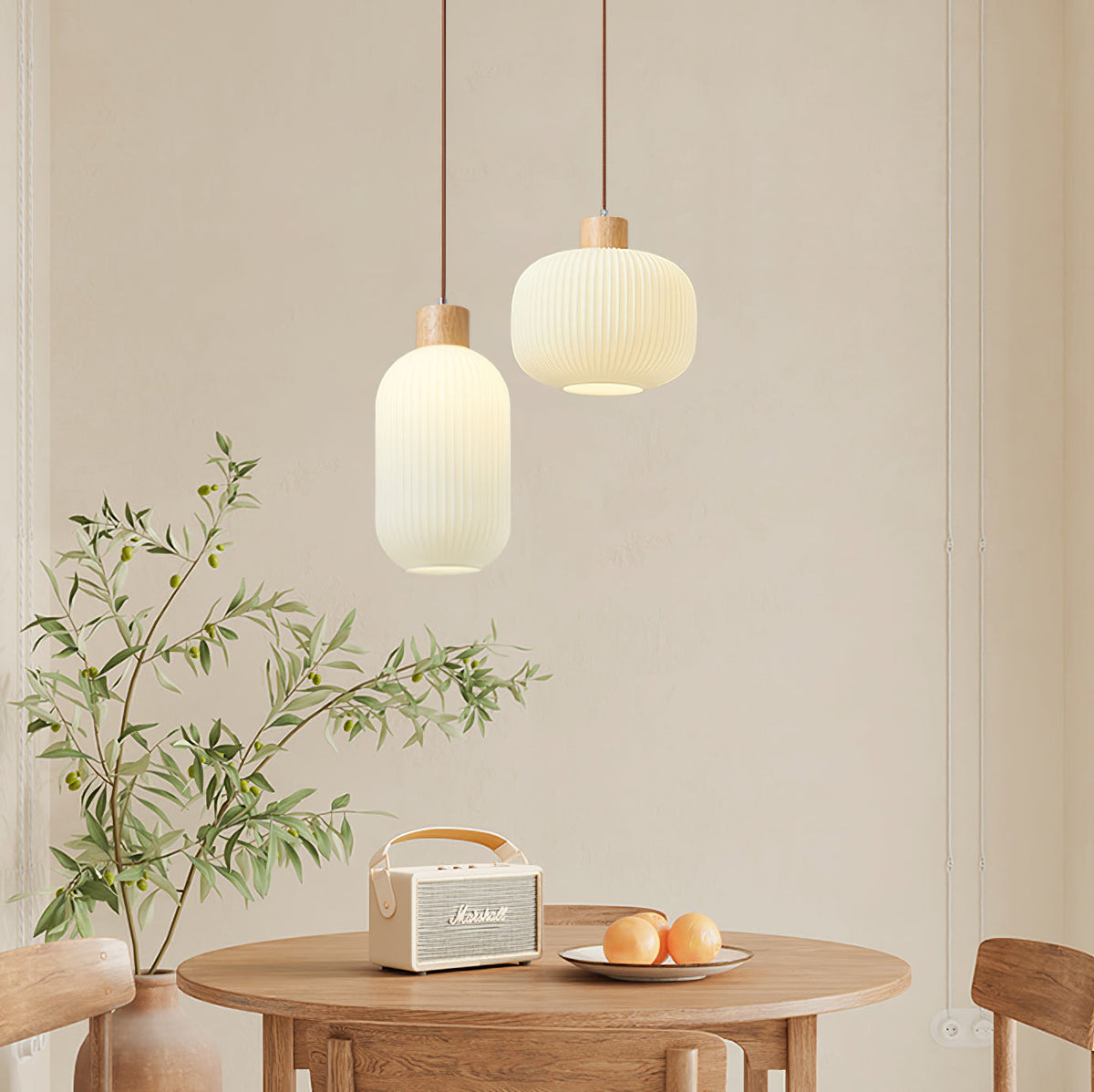 Lampa wisząca ryflowana Lesorro