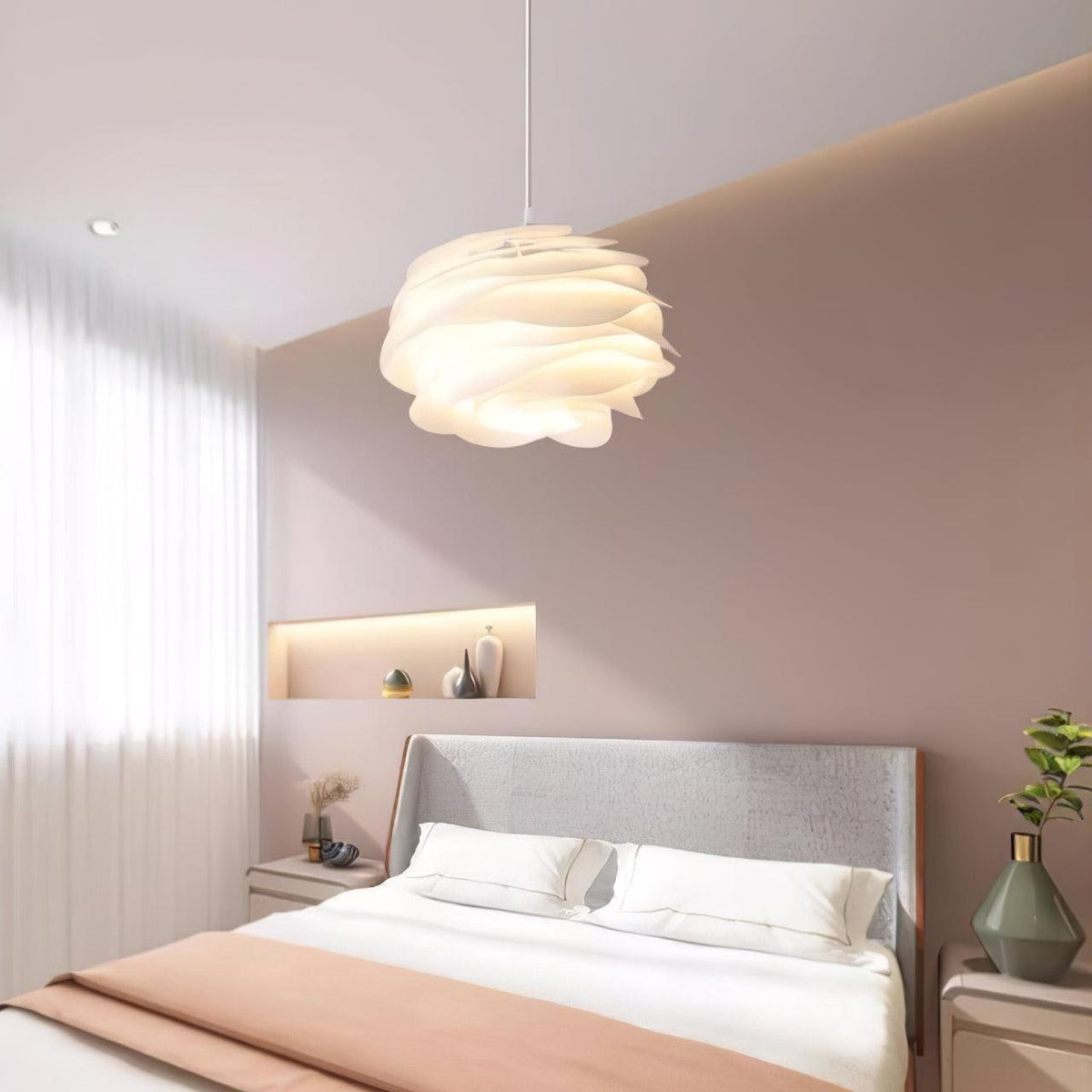 Lampa wisząca kwiatowa Kornrik