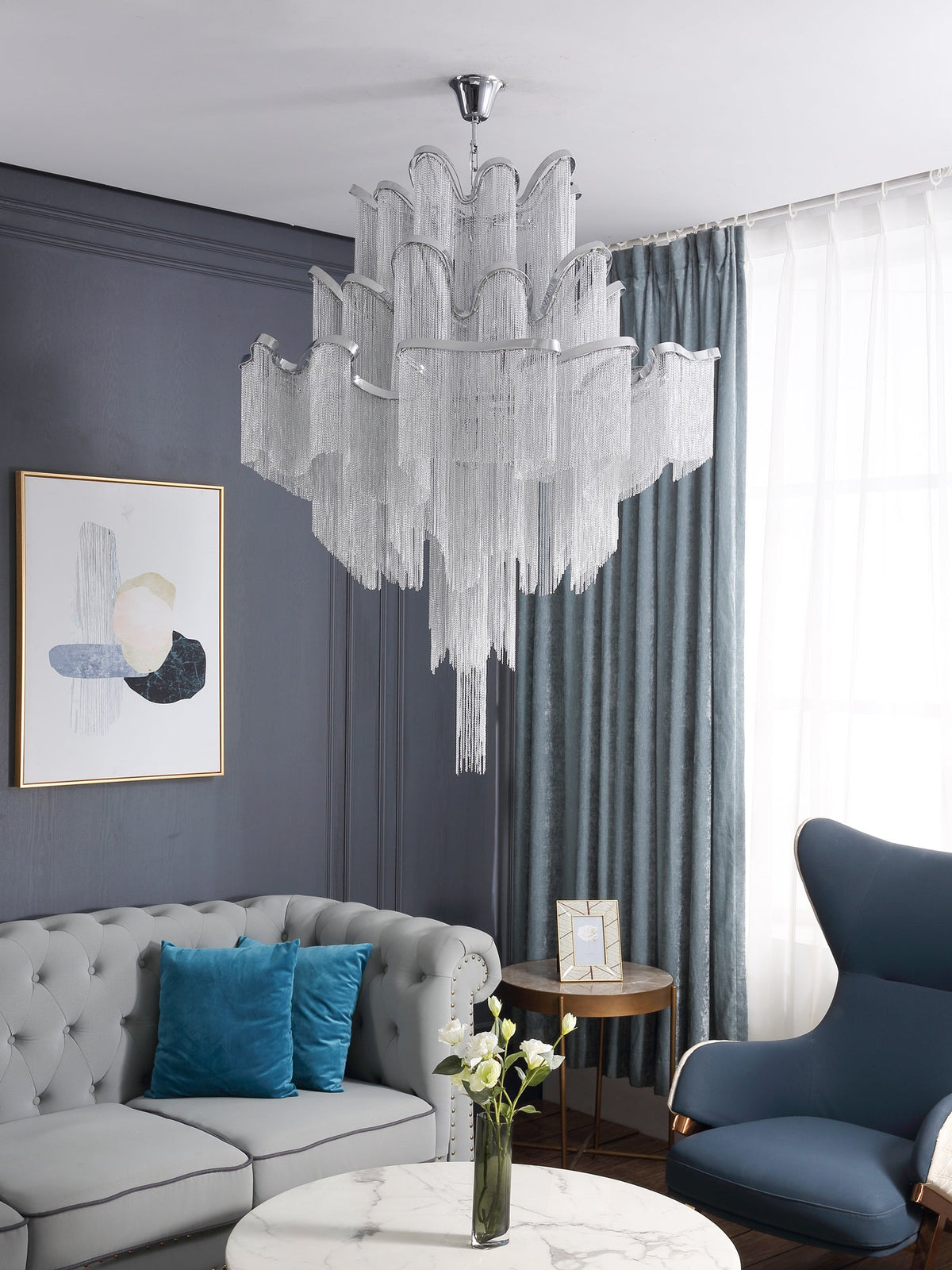 Stream Chain Chandelier – detail 13