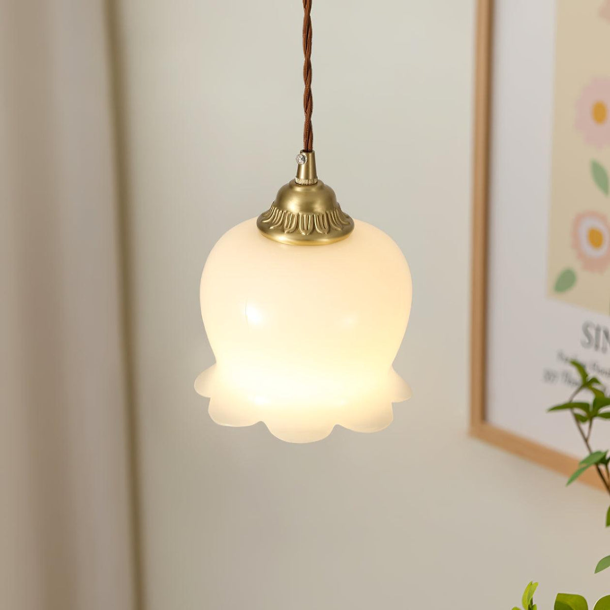 Lampa wisząca kwiatowa Anow